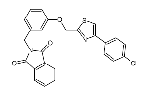N-[3-[[4-(4-chlorophenyl)-2-thiazolyl]methoxy]phenylmethyl]phthalimide结构式
