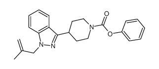 phenyl 4-[1-(2-methyl-2-propen-1-yl)-1H-indazole-3-yl]-1-piperidinecarboxylate结构式