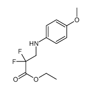 ethyl 2,2-difluoro-3-(4-methoxyanilino)propanoate Structure