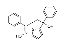 3-hydroxyimino-1,3-diphenyl-1-thiophen-2-ylpropan-1-ol结构式