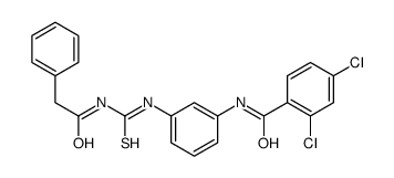 2,4-dichloro-N-[3-[(2-phenylacetyl)carbamothioylamino]phenyl]benzamide结构式