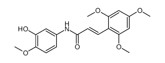 (E)-N-(3-hydroxy-4-methoxyphenyl)-3-(2,4,6-trimethoxyphenyl)-2-propenamide Structure