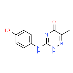 3-(4-hydroxyanilino)-6-methyl-1,2,4-triazin-5(4H)-one structure
