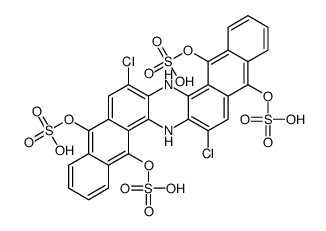 [7,16-dichloro-6,15-dihydroanthrazine-5,9,14,18-tetryl] tetrasulphate结构式