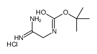 (2-氨基-2-亚氨基乙基)氨基甲酸叔丁酯盐酸盐结构式