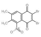1,4-Naphthalenedione,2,3-dibromo-6,7-dimethyl-5-nitro- Structure