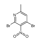 2,4-二溴-6-甲基-3-硝基吡啶结构式