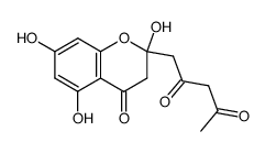 2-(2,4-dioxopentyl)-2,5,7-trihydroxy-2,3-dihydrobenzopyran-4-one Structure