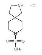 2,8-Diazaspiro[4.5]decane, 8-(methylsulfonyl)-, hydrochloride (1:1) Structure