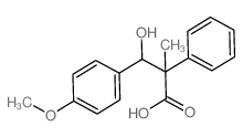 3-hydroxy-3-(4-methoxyphenyl)-2-methyl-2-phenyl-propanoic acid结构式