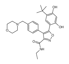 (5Z)-5-(3-tert-butyl-4-hydroxy-6-oxocyclohexa-2,4-dien-1-ylidene)-N-ethyl-4-[4-(morpholin-4-ylmethyl)phenyl]-2H-1,2-oxazole-3-carboxamide结构式