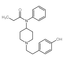 N-{1-[2-(4-羟基-苯基)-乙基]-哌啶-4-基}-N-苯基-丙酰胺结构式