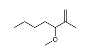 3-methoxy-2-methyl-1-heptene Structure