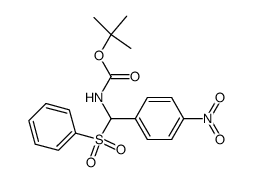 N-tert-butyl N-(4-nitrophenyl(phenylsulfonyl)methyl)carbamate Structure