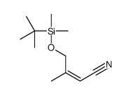 4-[tert-butyl(dimethyl)silyl]oxy-3-methylbut-2-enenitrile结构式