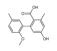 5-hydroxy-2'-methoxy-3,5'-dimethyl-biphenyl-2-carboxylic acid Structure