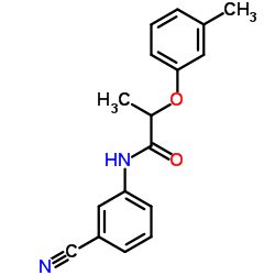 N-(3-Cyanophenyl)-2-(3-methylphenoxy)propanamide结构式