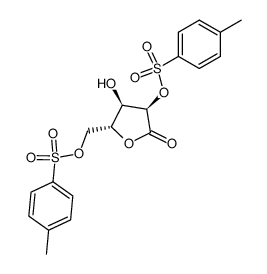 D-Ribonic acid, .gamma.-lactone, 2,5-bis(4-methylbenzenesulfonate) Structure
