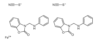 3-(anilinomethyl)-1,3-benzoxazol-2-one,iron(2+),dithiocyanate结构式