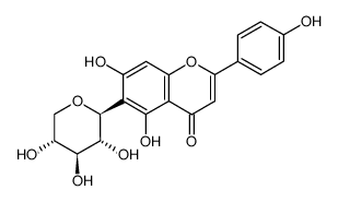 5,7,4'-trihydroxy-6-C-(β-D-xylopyranosyl)flavone Structure
