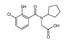 2-[(3-chloro-2-sulfanylbenzoyl)-cyclopentylamino]acetic acid Structure
