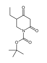 1-Boc-5-乙基-2,4-二氧代哌啶结构式