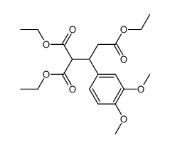 2-(3,4-dimethoxy-phenyl)-propane-1,1,3-tricarboxylic acid triethyl ester Structure