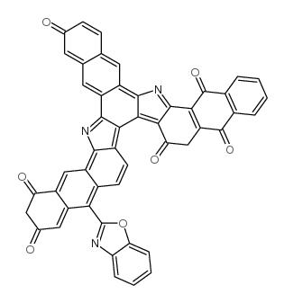 19-(benzoxazol-2-yl)-16,23-dihydronaphth[2',3':6,7]indolo[2,3-c]dinaphtho[2,3-a:2',3'-i]carbazole-5,10,15,17,22,24-hexone结构式