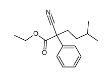 2-cyano-5-methyl-2-phenyl-hexanoic acid ethyl ester Structure