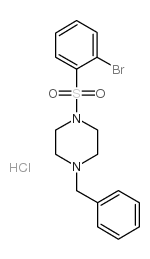 1-苄基-4-(2-溴-苯磺酰基)-哌嗪盐酸盐结构式