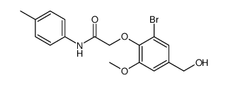 Acetamide, 2-[2-bromo-4-(hydroxymethyl)-6-methoxyphenoxy]-N-(4-methylphenyl)结构式
