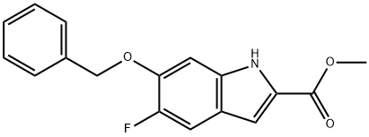 6-(苄氧基)-5-氟-1H-吲哚-2-羧酸甲酯结构式