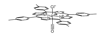 [Ir(5,10,15,20-tetra-p-tolylporphyrinato dianion)Cl(CO)]结构式