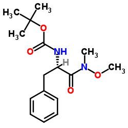 (S)-(1-(甲氧基(甲基)氨基)-1-氧代-3-苯基丙-2-基)氨基甲酸叔丁酯结构式