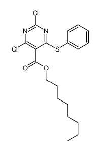 octyl 2,4-dichloro-6-phenylsulfanylpyrimidine-5-carboxylate结构式
