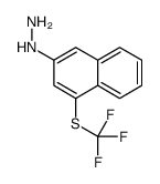[4-(trifluoromethylsulfanyl)naphthalen-2-yl]hydrazine结构式