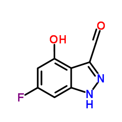 6-Fluoro-4-hydroxy-1H-indazole-3-carbaldehyde Structure