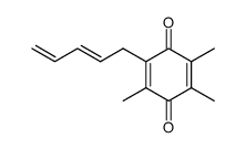 2,3,5-Trimethyl-6-((E)-penta-2,4-dienyl)-[1,4]benzoquinone结构式