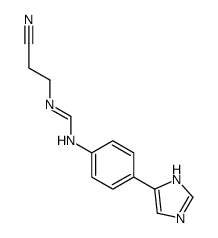N'-(2-cyanoethyl)-N-[4-(1H-imidazol-5-yl)phenyl]methanimidamide结构式