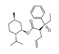 2-((R)-Ethyl-phenyl-phosphinoyl)-pent-4-enoic acid (1R,2S,5R)-2-isopropyl-5-methyl-cyclohexyl ester结构式