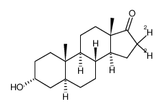 5α-<16,16-2H2>androstane-3α-ol-17-one Structure