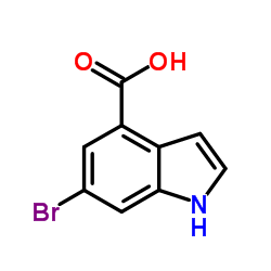 6-溴-1H-吲哚-4-羧酸结构式