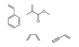 2-丙烯酸-2-甲基甲酯与1,3-丁二烯、苯乙烯和2-丙烯腈的共聚物结构式