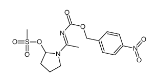 MESYLOXY-1-(N-(((4-NITROBENZYL)OXY)CARBONYL)ACETOIMIDOYL)PYRROLIDINE结构式