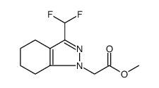 1H-Indazole-1-acetic acid, 3-(difluoromethyl)-4,5,6,7-tetrahydro-, methyl ester Structure