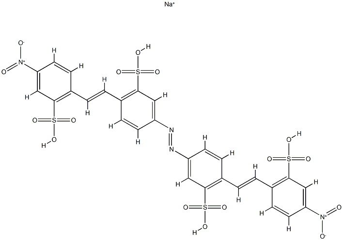 m,m'-azobis[6-[2-(4-nitro-2-sulphophenyl)vinyl]benzenesulphonic] acid, sodium salt Structure