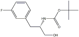 (S)-(1-(3-氟苯基)-3-羟丙基-2-基)氨基甲酸叔丁酯结构式