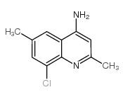 4-氨基-8-氯-2,6-二甲基喹啉结构式