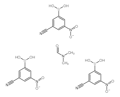 N,N-二甲基甲酰胺三(3-氰基-5-硝基苯基硼酸酯)结构式