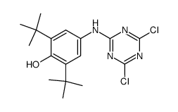 2,6-di-tert-butyl-4-(4,6-dichloro-[1,3,5]triazin-2-ylamino)-phenol结构式